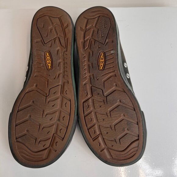 Keen Shoe Women 9 Leather Canvas Low Top Lace Up Sneaker Hike Trail Work Core Go - Picture 10 of 11